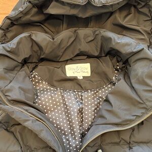 Glow & Grow Black Puffer Maternity Jacket
